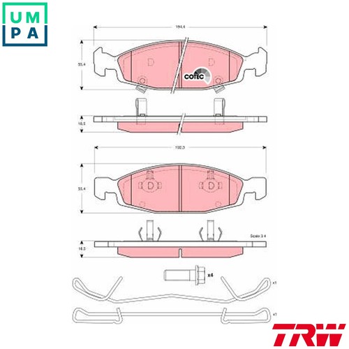 Brake pad set disc - brake,