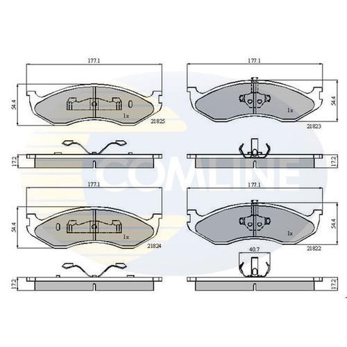 Brake pads set - pads, for