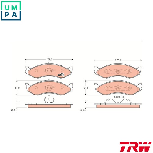 Brake pad set disc - disc,