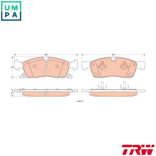 Brake pad set disc - brake,