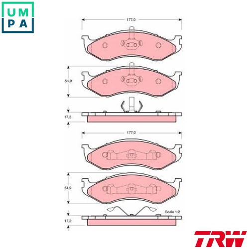 Brake pad set - pad,